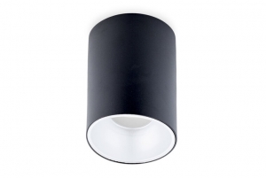 OpbouwspotRondVastGU10FittingMatZwartWit