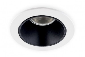 InbouwspotRondKantelbaar85mmWitZwart