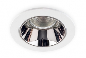 InbouwspotRondKantelbaar85mmWitChroom