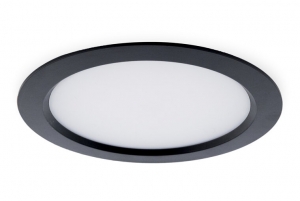 LEDPaneelPlafondlamp24WRond23cmWarmWitInbouwZwart