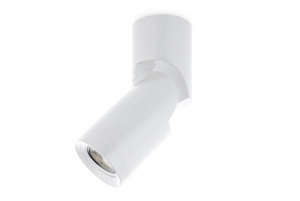 OpbouwspotRondKantelbaarGU10FittingMatWit