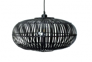 BamboeHanglampHandgemaaktZwart50cm