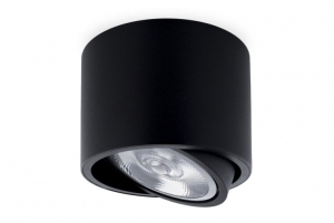 OpbouwspotRondAR111KantelbaarGU10FittingMatZwart