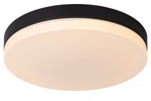 LucideBISKIT-PlafonnireBadkamer-40cm-LED-1x36W2700K-IP44-Bewegingssensor-Zwart