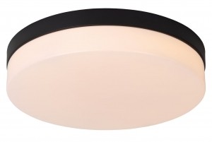 LucideBISKIT-PlafonnireBadkamer-345cm-LED-1x24W2700K-IP44-Bewegingssensor-Zwart