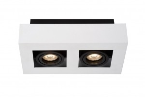 LucideXIRAX-Plafondspot-LEDDimtowarm-GU10-2x5W2200K3000K-Wit