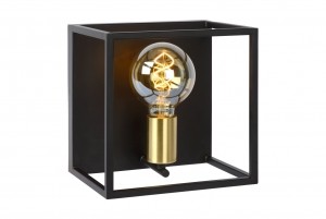 LucideRUBEN-Wandlamp-1xE27-Zwart