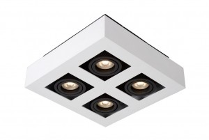 LucideXIRAX-Plafondspot-LEDDimtowarm-GU10-4x5W2200K3000K-Wit