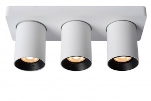 LucideNIGEL-Plafondspot-LEDDimtowarm-GU10-3x5W2200K3000K-Wit