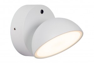 LucideFINN-WandlampBinnenBuiten-LED-1x12W3000K-IP54-Dagnachtsensor-Wit