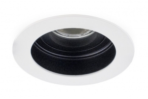 InbouwspotRondKantelbaarAluminiumZwartWitMat