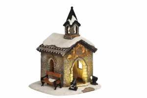 Kersthuisjekleinekapel11x11x15cmLuville-Luville