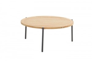 YogaCoffeeTafelNaturalTeakAntracitedia90cm4SO-4so