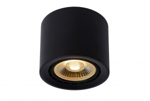 LucideFEDLER-Plafondspot-12cm-LEDDimtowarm-GU10ES111-1x12W2200K3000K-Zwart