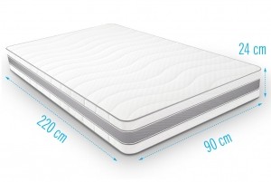 KoudschuimmatrasINTENSOR90x220dikte24cm