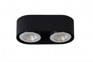 LucideRADUSPlafondlichtLED2x5W450LM3000KZwart