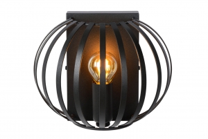 LucideMANUELA-Wandlamp-1xE14-Zwart