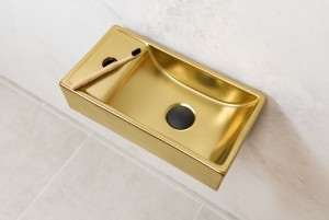 SaniclearOrofonteinmatgoud40x22cmlinks