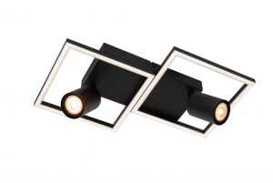 LucideARIANNE-Plafonnire-LED-2xGentegreerdeLED-2xGU10-CCT-Zwart