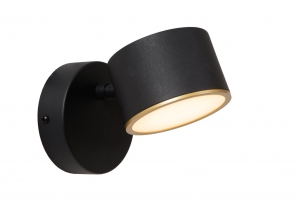 LucideGIAN-Wandlamp-LEDDimb-1x9W2700K-Zwart
