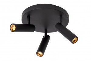 LucideGRADO-Plafondspot-25cm-3xGU10MR11-Zwart