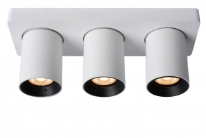 LucideNIGEL-Plafondspot-LEDDimtowarm-GU10-3x5W2200K3000K-Wit