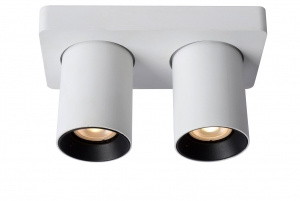 LucideNIGEL-Plafondspot-LEDDimtowarm-GU10-2x5W2200K3000K-Wit