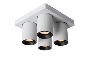 LucideNIGEL-Plafondspot-LEDDimtowarm-GU10-4x5W2200K3000K-Wit