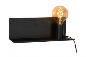 LucideSEBO-BedlampWandlamp-1xE27-Zwart