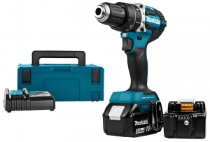 MakitaDHP484RTJ18VLi-IonAccuKlopboor-schroefmachineSet2x50AhAccuInMbox-Koolborstelloos