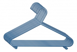 BiecoKledinghangersKunststofClassicBlauw8stuks04014140