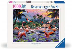RozeFlamingosPuzzel1000stukjes