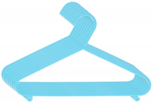 BiecoKledinghangersKunststofLichtBlauw8stuks