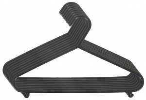 BiecoKledinghangersKunststofZwart8stuks