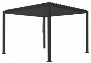 PatioCovervierkantMRotaGazebo300x300h250cmMattroyalgreyoverkappingpergolaSuns-Suns