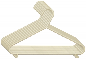 BiecoKledinghangersKunststofVanille8stuks