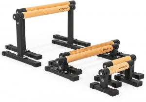 GymstickPremiumParallettes-Opdruksteunen-HoutZwart-S