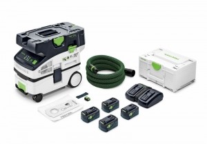 FestoolCTLCMINII-Plus36V2x18VLi-IonAccuStofzuigerSet4x50Ah-3100lmin-StofklasseL