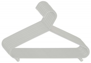 BiecoKledinghangersKunststofGrijs8Stuks04014152