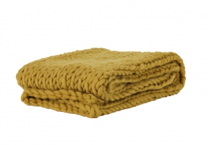 LightLivingPlaidKnittedoker-Okergeel