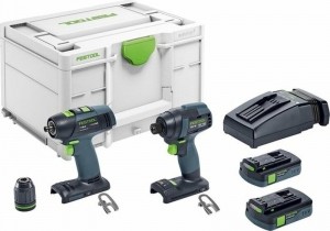FestoolTID18HPC40I-SetT1818VLi-IonAccuCombiset2x40AhInSystainer