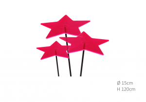 3stuksZonnevangersSterRood-Rozekleurfuchsiamedium120x15cmCazadorDelSol-Cazadordelsol