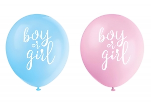 Jep-PartyBoyOrGirl30cm8StuksBallonnen
