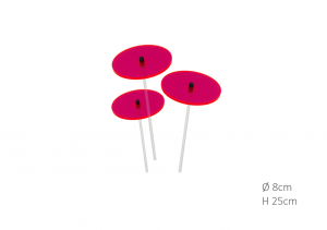 3stuksZonnevangersRood-Rozekleurfuchsiaklein25x8cmCazadorDelSol-Cazadordelsol