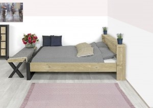 SteigerhoutenbedRopermetindustrieelvoeteneind