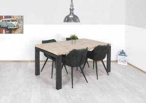 SteigerhoutentafelLufkinmetmetalenonderstel