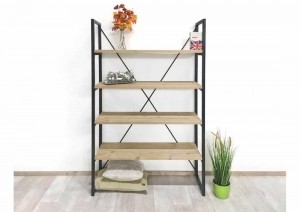 SteigerhoutenboekenkastkastOniametindustrieelframe