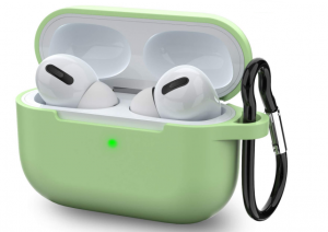 Case2go-HoesjegeschiktvoorAppleAirpodsPro-PremiumSiliconenbeschermhoesmetopdruk-30mm-Groen