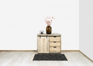 SteigerhoutenkastInametschuifdeurenlades