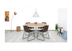SteigerhoutenrondetafelDeltonmetsteigerbuisonderstel